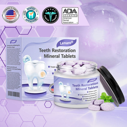 👩⚕️ADA-CERTIFIED: Lenaro® Teeth Restoration Mineral Tablets-🦷 Recommended by the American Dental Association (effectively repairs cavities, gum issues, tooth sensitivity, mouth ulcers, yellowing teeth, and improves oral health)🌈🌈