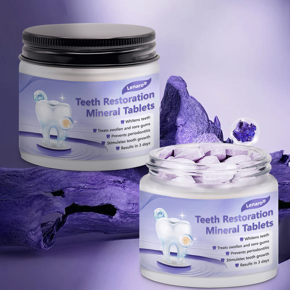 👩⚕️ADA-CERTIFIED: Lenaro® Teeth Restoration Mineral Tablets-🦷 Recommended by the American Dental Association (effectively repairs cavities, gum issues, tooth sensitivity, mouth ulcers, yellowing teeth, and improves oral health)🌈🌈