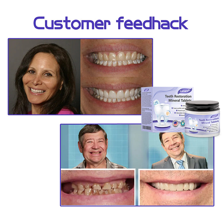 👩⚕️ADA-CERTIFIED: Lenaro® Teeth Restoration Mineral Tablets-🦷 Recommended by the American Dental Association (effectively repairs cavities, gum issues, tooth sensitivity, mouth ulcers, yellowing teeth, and improves oral health)🌈🌈