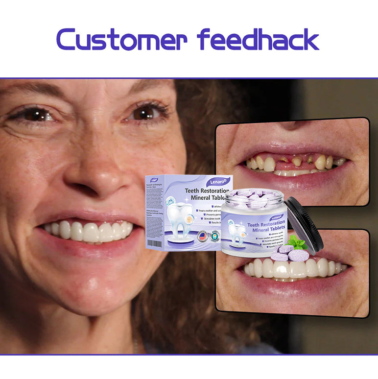 👩⚕️ADA-CERTIFIED: Lenaro® Teeth Restoration Mineral Tablets-🦷 Recommended by the American Dental Association (effectively repairs cavities, gum issues, tooth sensitivity, mouth ulcers, yellowing teeth, and improves oral health)🌈🌈