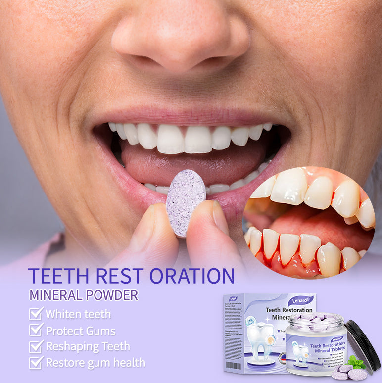 👩⚕️ADA-CERTIFIED: Lenaro® Teeth Restoration Mineral Tablets-🦷 Recommended by the American Dental Association (effectively repairs cavities, gum issues, tooth sensitivity, mouth ulcers, yellowing teeth, and improves oral health)🌈🌈