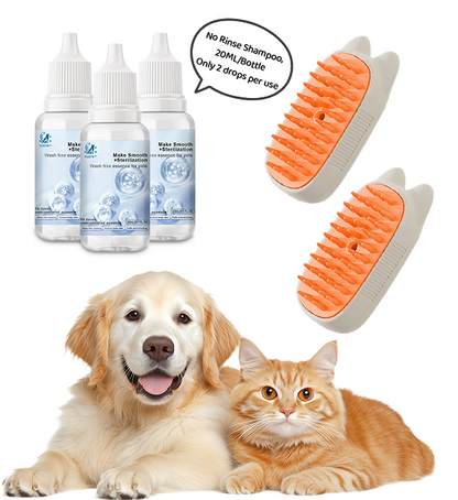 🔥Last Day Promotion 49% OFF🔥Spray defur comb with No-Rinse shampoo for Pet Bathing