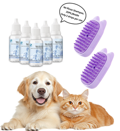 🔥Last Day Promotion 49% OFF🔥Spray defur comb with No-Rinse shampoo for Pet Bathing