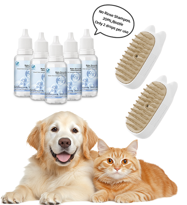 🔥Last Day Promotion 49% OFF🔥Spray defur comb with No-Rinse shampoo for Pet Bathing