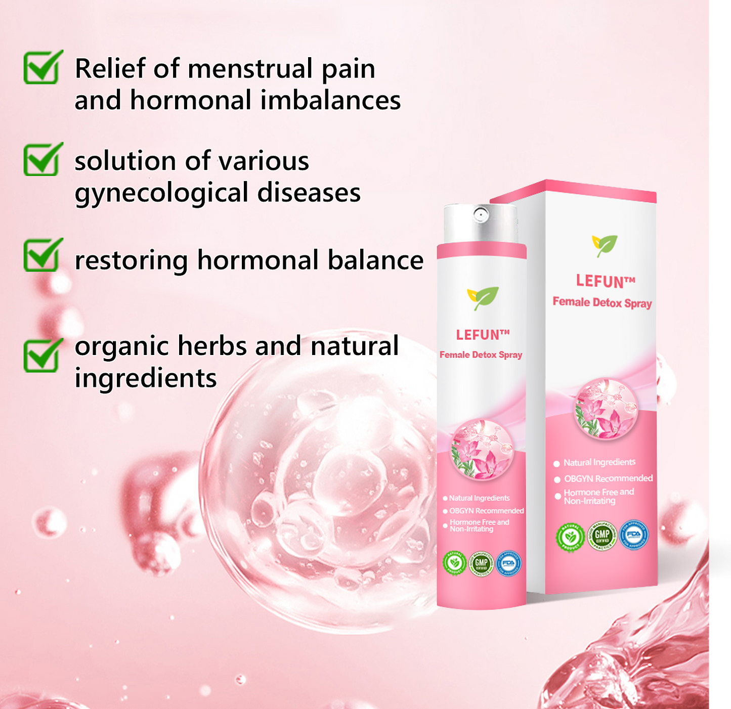 LEFUN™ Steam Detox Spray for women (For hormone balance, gynaecological diseases and obesity)- Estrogen Free🔥